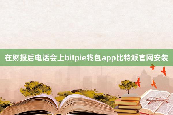 在财报后电话会上bitpie钱包app比特派官网安装