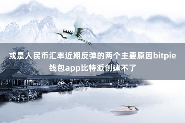 或是人民币汇率近期反弹的两个主要原因bitpie钱包app比特派创建不了