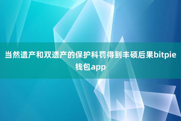 当然遗产和双遗产的保护科罚得到丰硕后果bitpie钱包app