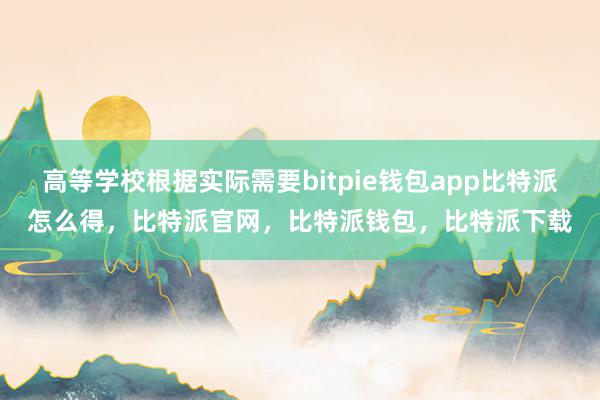 高等学校根据实际需要bitpie钱包app比特派怎么得，比特派官网，比特派钱包，比特派下载