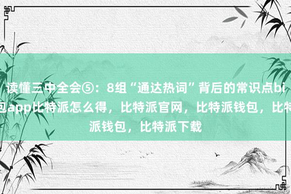 读懂三中全会⑤：8组“通达热词”背后的常识点bitpie钱包app比特派怎么得，比特派官网，比特派钱包，比特派下载