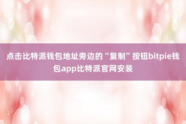 点击比特派钱包地址旁边的“复制”按钮bitpie钱包app比特派官网安装