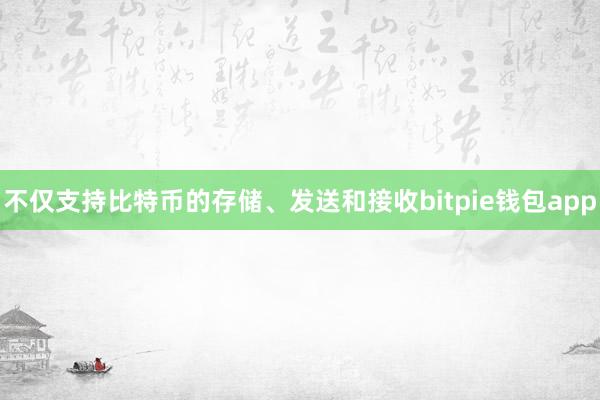 不仅支持比特币的存储、发送和接收bitpie钱包app