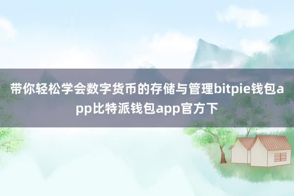 带你轻松学会数字货币的存储与管理bitpie钱包app比特派钱包app官方下