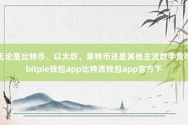 无论是比特币、以太坊、莱特币还是其他主流数字货币bitpie钱包app比特派钱包app官方下