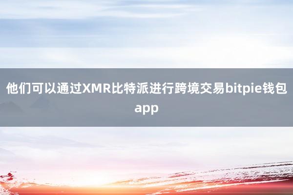 他们可以通过XMR比特派进行跨境交易bitpie钱包app