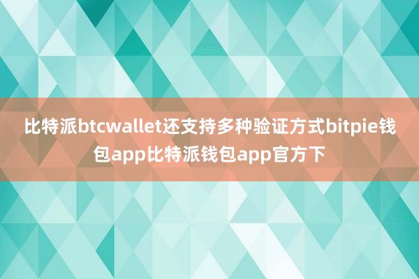 比特派btcwallet还支持多种验证方式bitpie钱包app比特派钱包app官方下