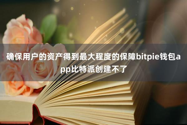 确保用户的资产得到最大程度的保障bitpie钱包app比特派创建不了