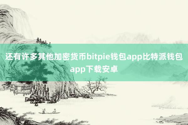 还有许多其他加密货币bitpie钱包app比特派钱包app下载安卓