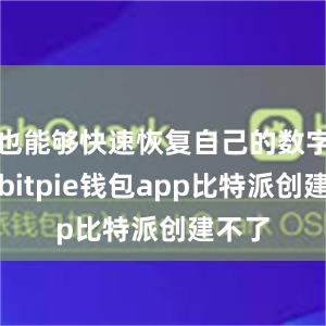 也能够快速恢复自己的数字资产bitpie钱包app比特派创建不了