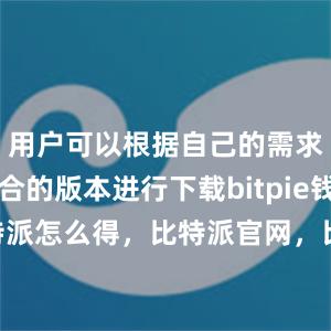 用户可以根据自己的需求选择适合的版本进行下载bitpie钱包app比特派怎么得，比特派官网，比特派钱包，比特派下载