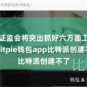 证监会将突出抓好六方面工作bitpie钱包app比特派创建不了