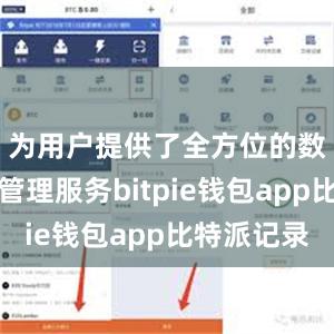 为用户提供了全方位的数字货币管理服务bitpie钱包app比特派记录