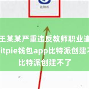 王某某严重违反教师职业道德bitpie钱包app比特派创建不了