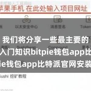 我们将分享一些最主要的比特币入门知识bitpie钱包app比特派官网安装